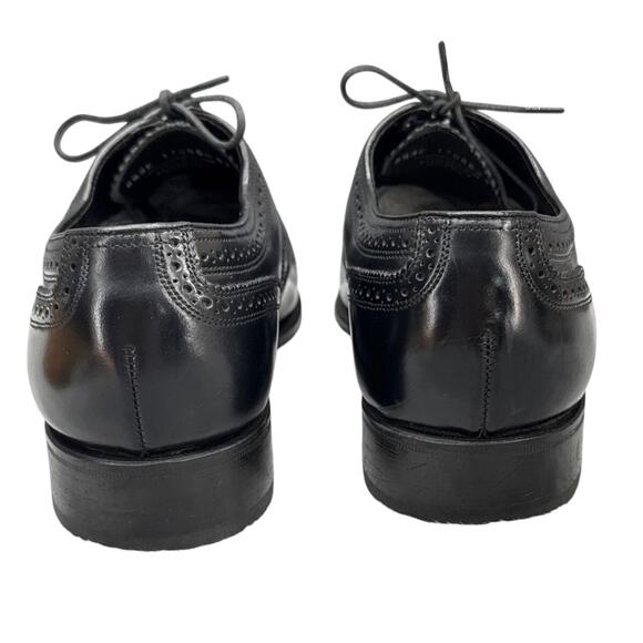 Florsheim Lexington Black Leather Wingtip Oxford Dress Shoe Men 8.5 3E - Picture 4 of 10